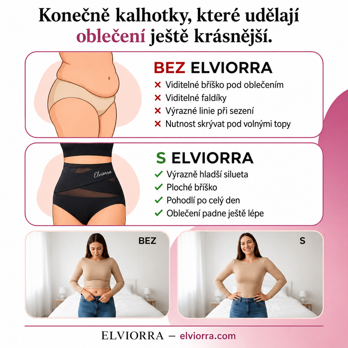 Bezešvé stahovací kalhotky s vysokým pasem · Efekt plochého bříška