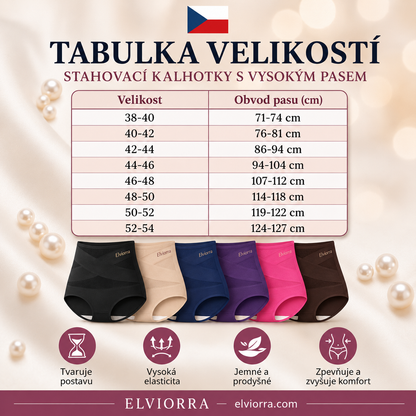 Bezešvé stahovací kalhotky s vysokým pasem · Efekt plochého bříška