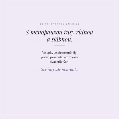 S menopauzou řasy řídnou a slábnou